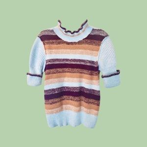 Free People Best Intentions Striped Knit Pullover